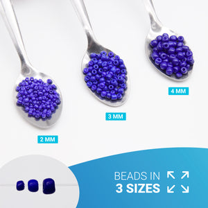 24-Color Beads Kit with 2/3/4mm Beads